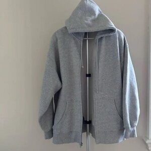 TNA BOYFRIEND Gray Zip-Up Hoodie
